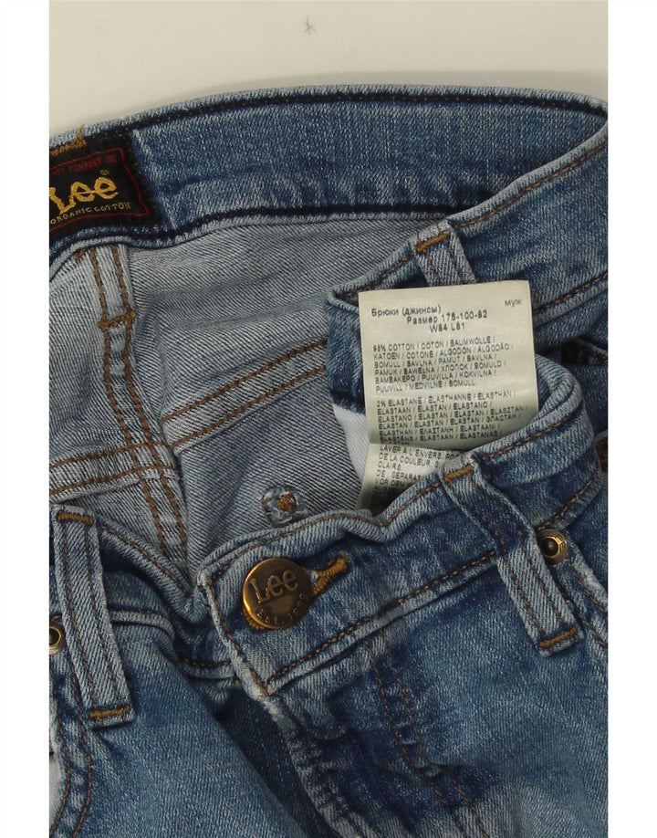 Lee Womens Luke Slim Jeans W33 L32 Blue Cotton