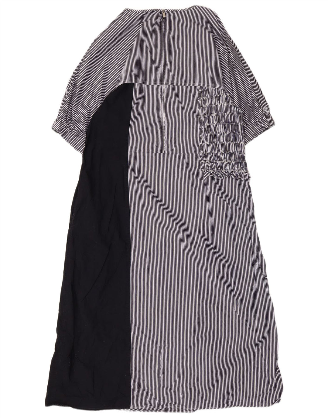 COS Womens Maxi Dress EU 44 XL Navy Blue Pinstripe Cotton