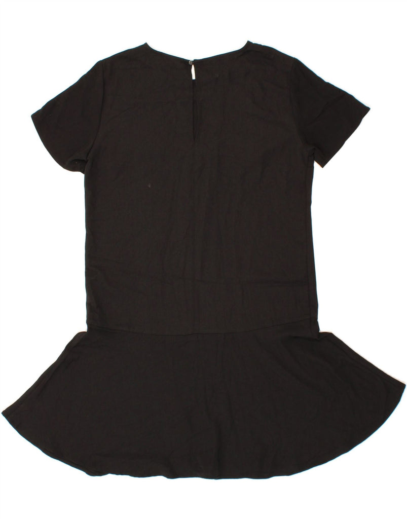 MOSSIMO Womens Loose Fit Drop Waist Dress UK 10 Small Black Polyester Vintage Mossimo and Second-Hand Mossimo from Messina Hembry 