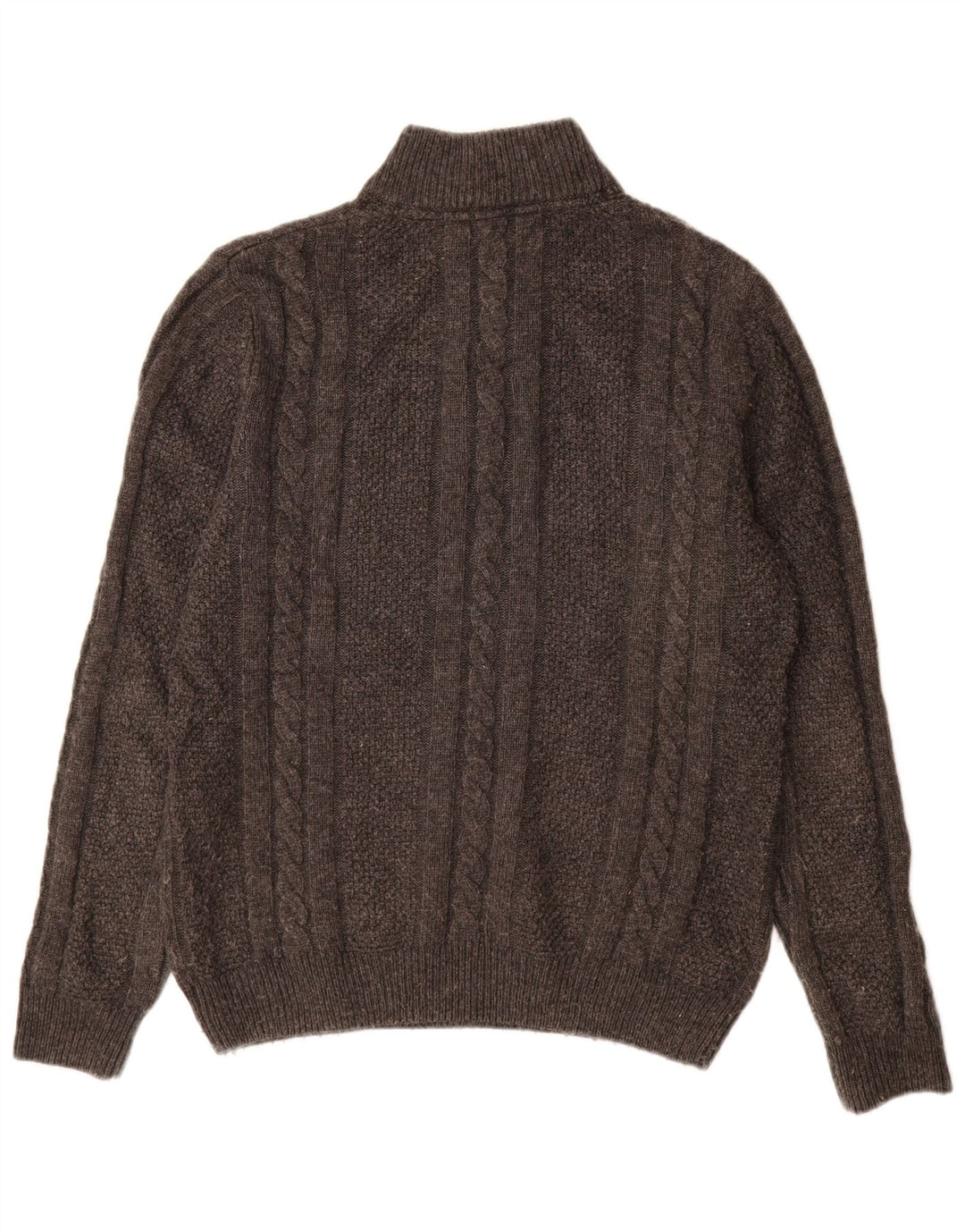 Crew Clothing Mens Zip Neck Jumper Sweater Large Grey Wool