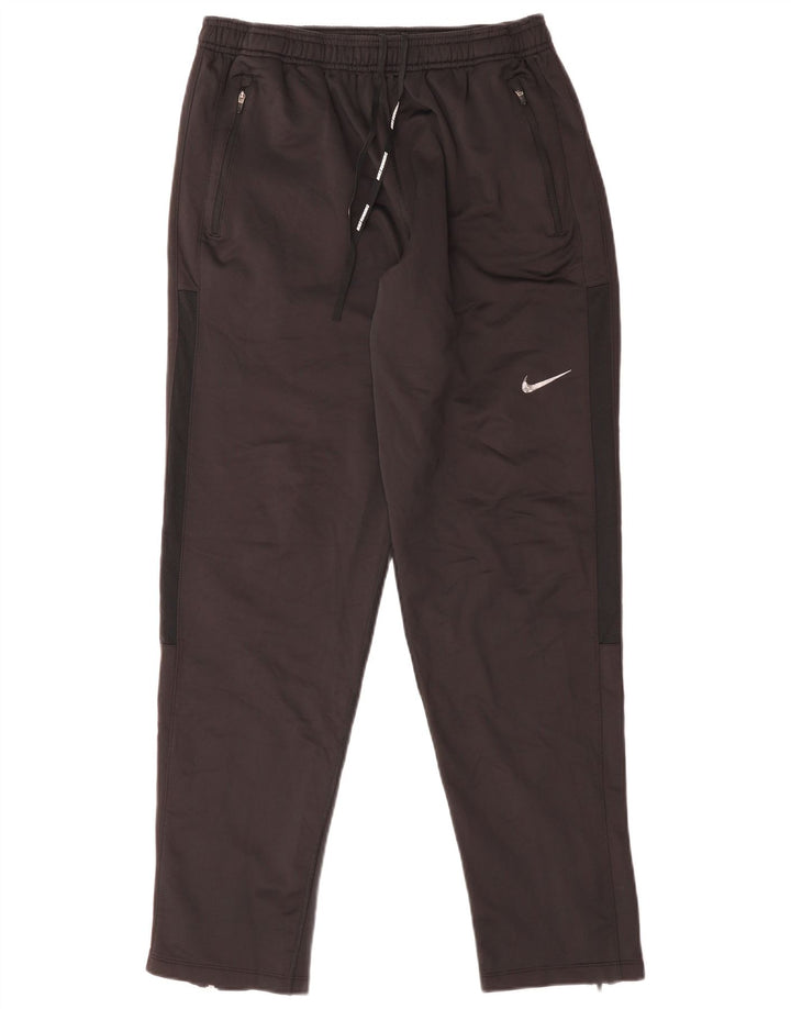 NIKE Womens Dri Fit Tracksuit Trousers UK 14 Large  Black Polyester