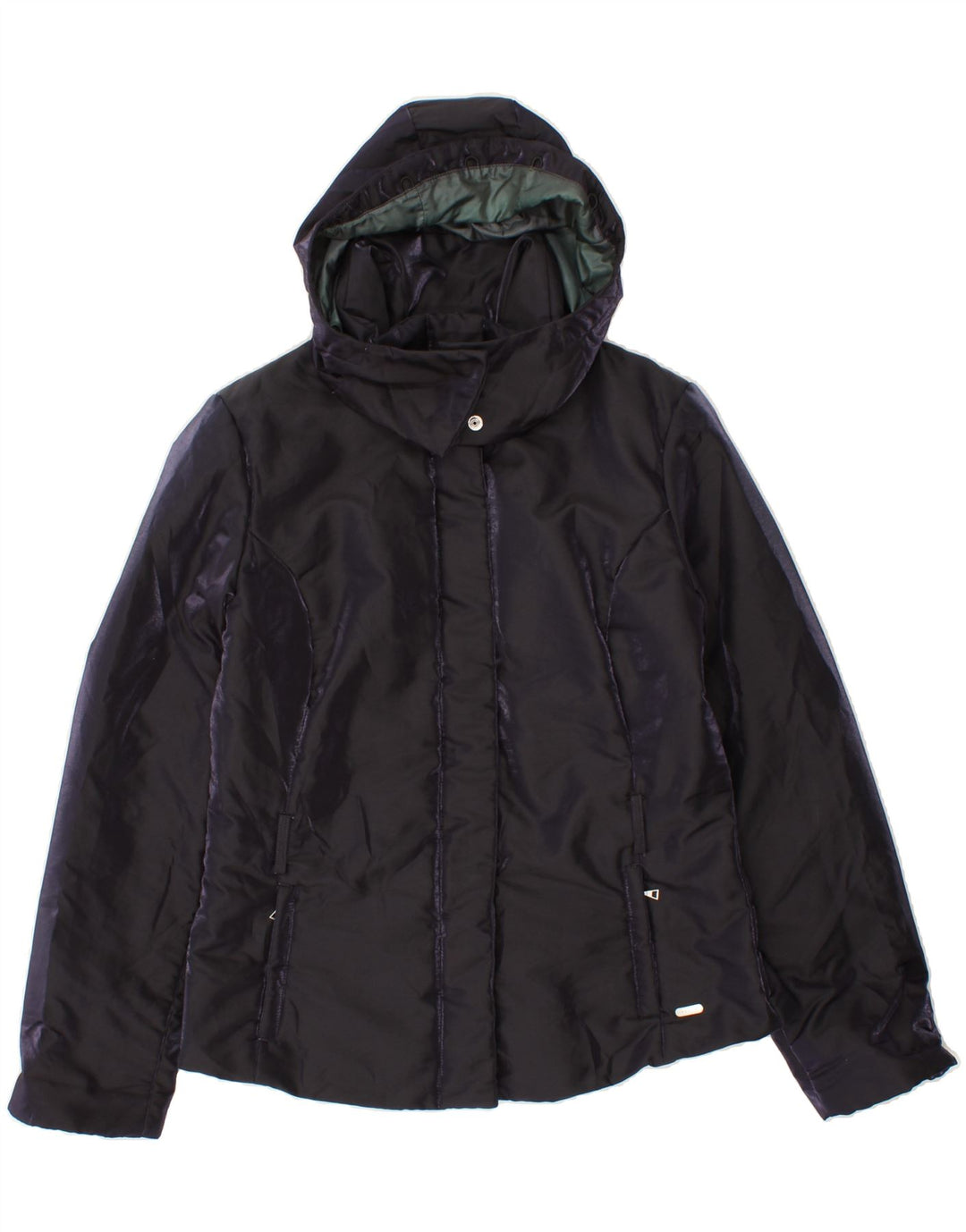 BELFE Womens Hooded Windbreaker Jacket UK 14 Large  Purple Nylon Vintage Belfe and Second-Hand Belfe from Messina Hembry 