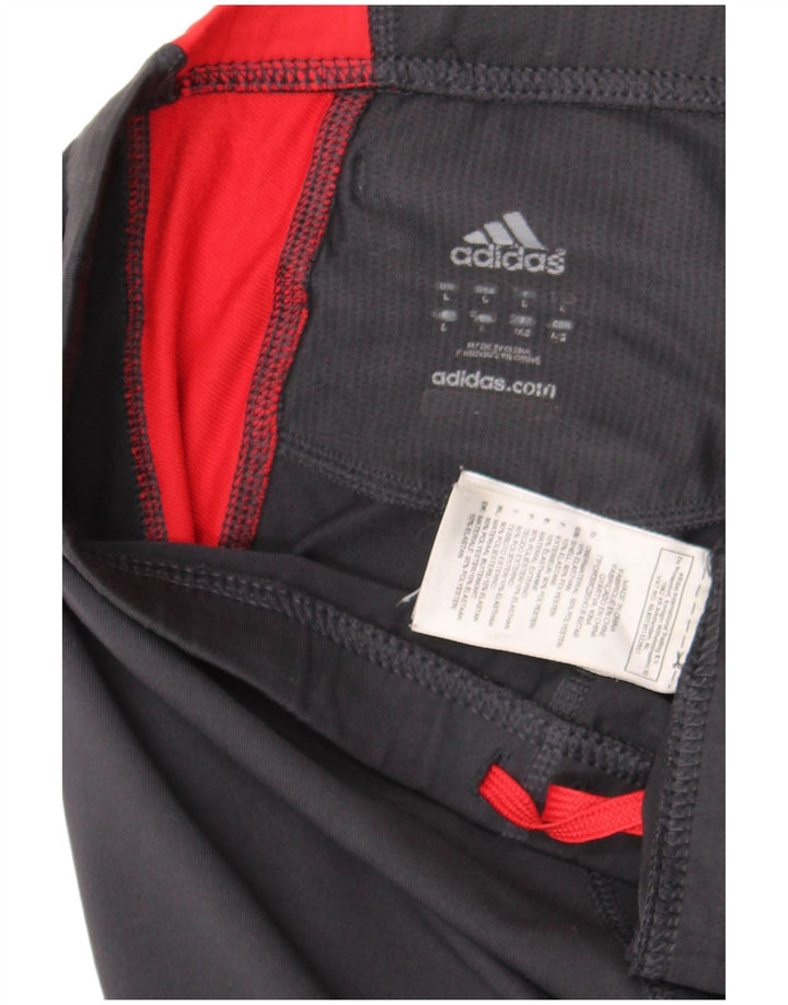 Adidas Womens Tracksuit Trousers UK 16 Large  Grey Colourblock