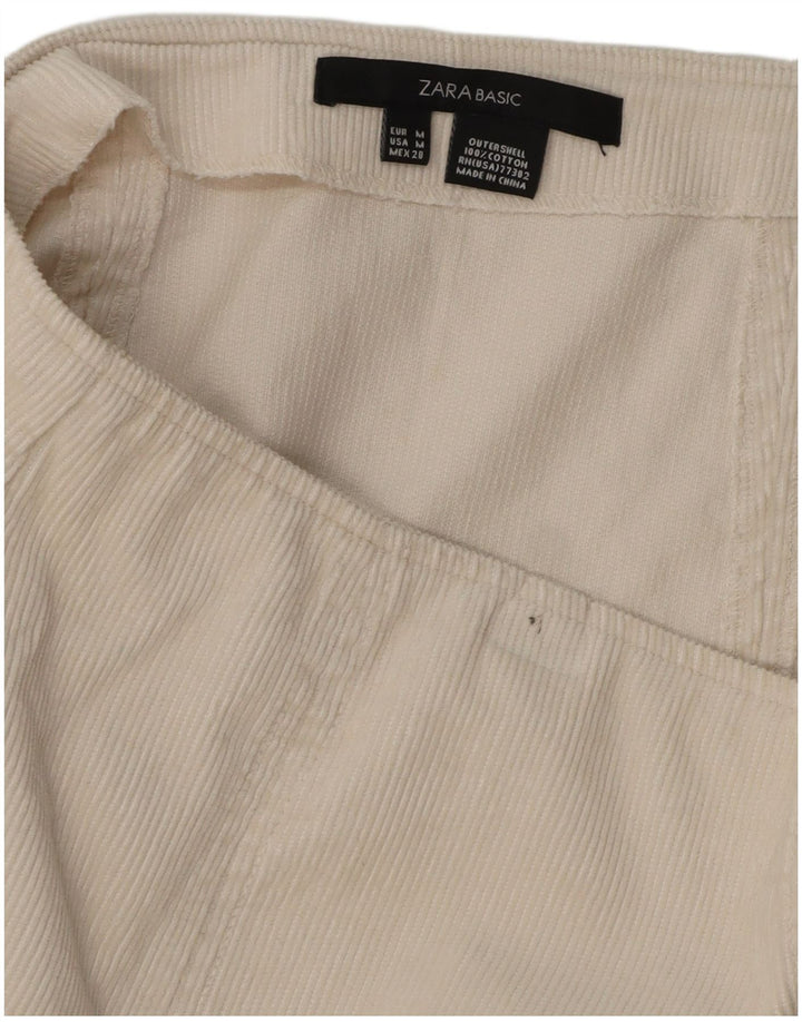 Zara Womens Corduroy Skirt Medium W32 White