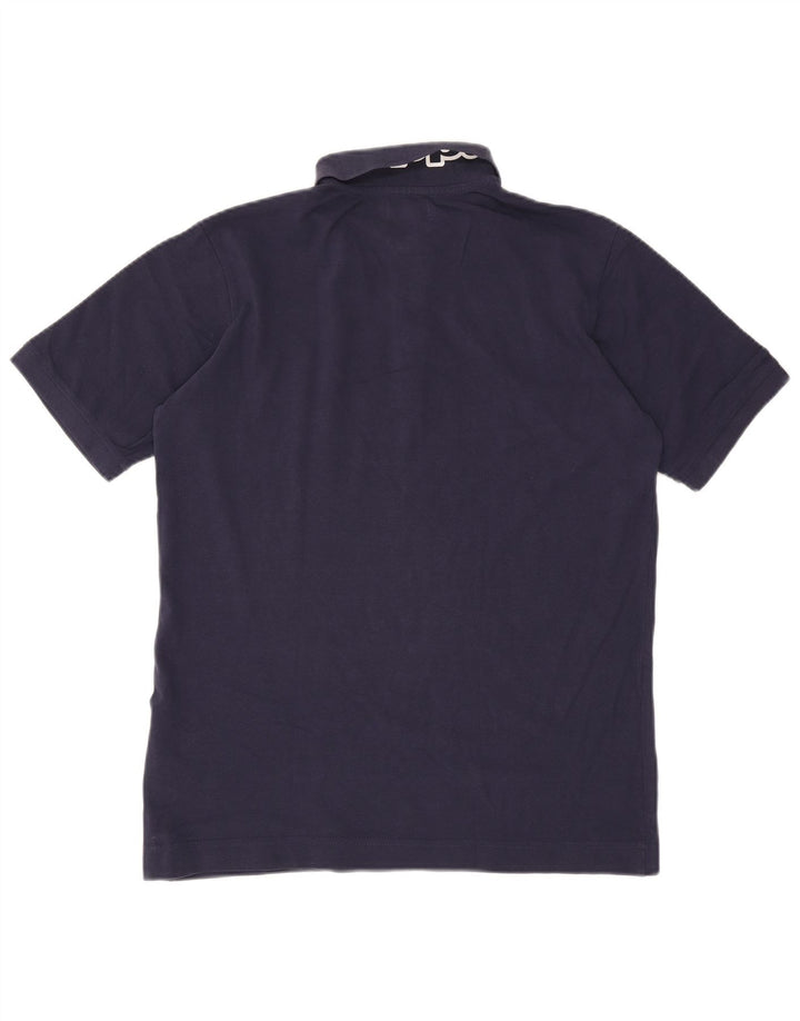 Kappa Mens Graphic Polo Shirt Large Navy Blue Cotton