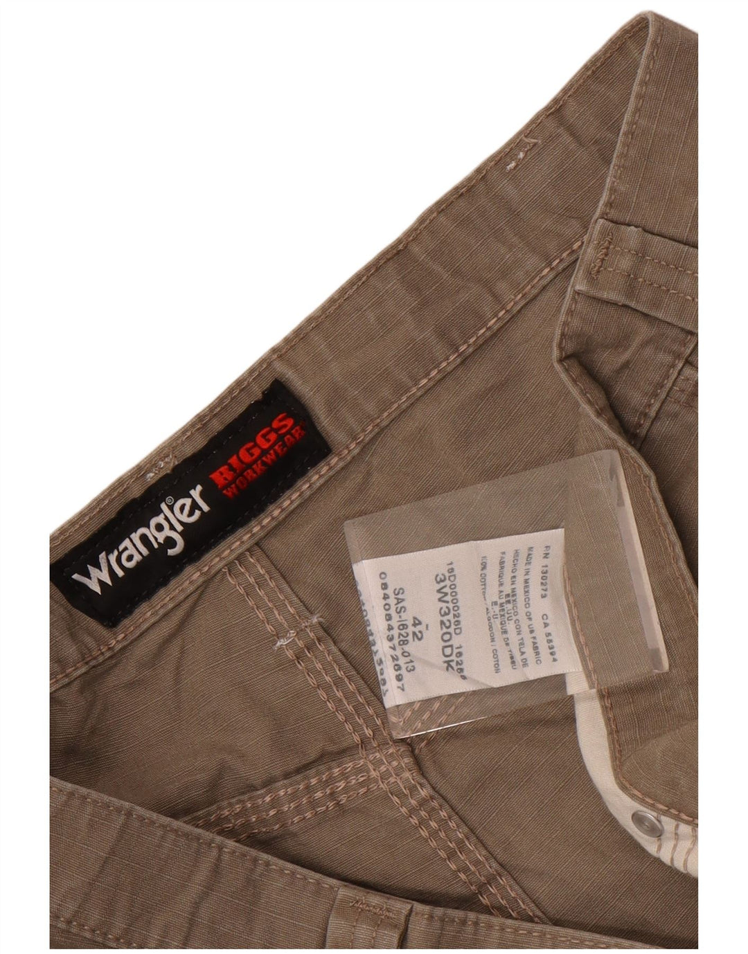 Wrangler Mens Cargo Shorts W42 2XL Beige Cotton