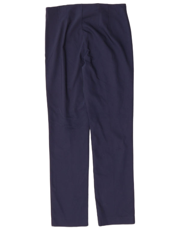 CHAPS Womens Straight Casual Trousers US 10 Large W32 L31 Navy Blue