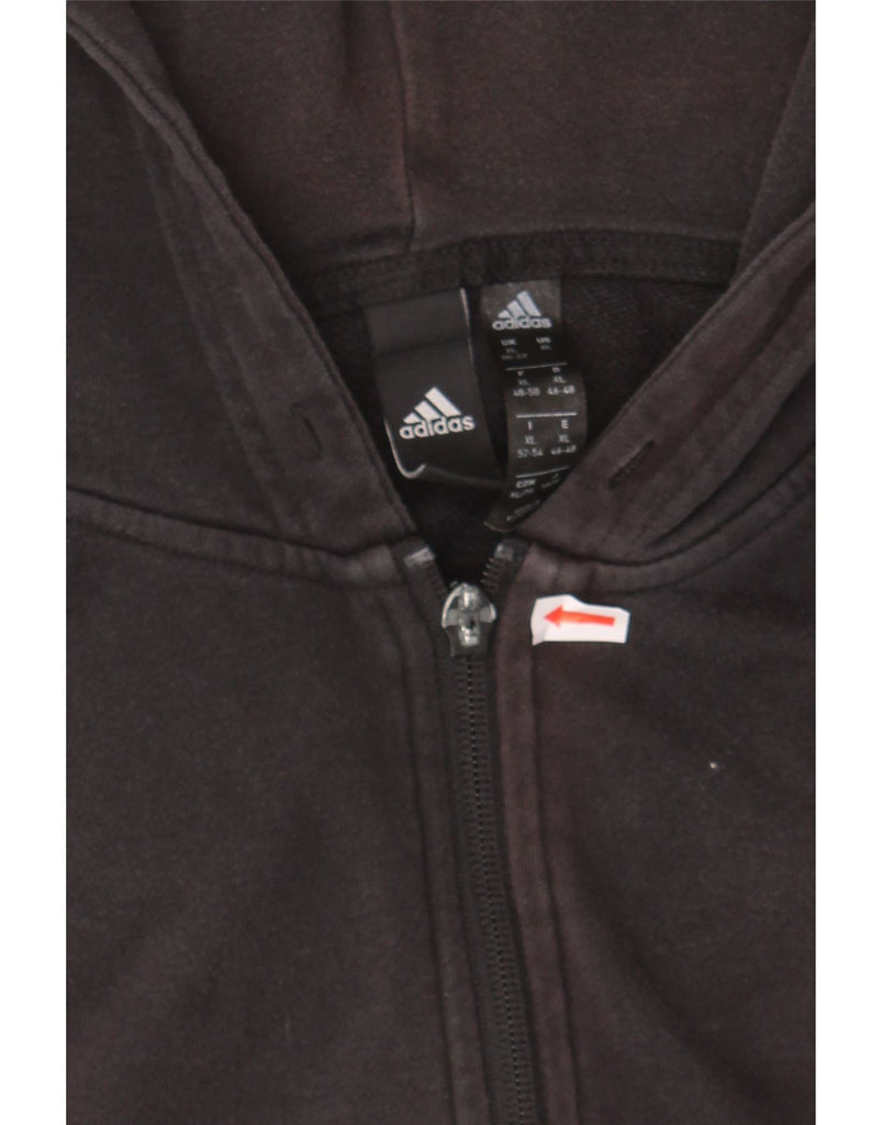 ADIDAS Womens Zip Hoodie Sweater UK 20/22 XL Black Cotton Vintage Adidas and Second-Hand Adidas from Messina Hembry 