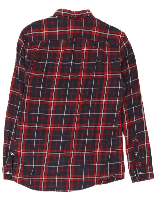 Jack Wills Mens Classic Fit Flannel Shirt Medium Blue Check Cotton