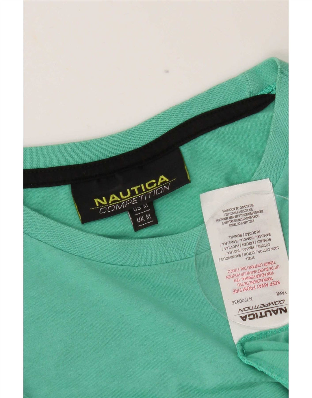 Nautica Mens Graphic T-Shirt Top Medium Green Cotton