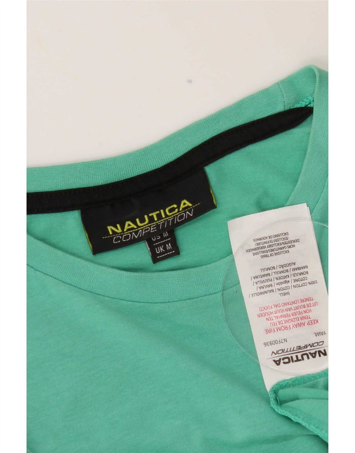 Nautica Mens Graphic T-Shirt Top Medium Green Cotton