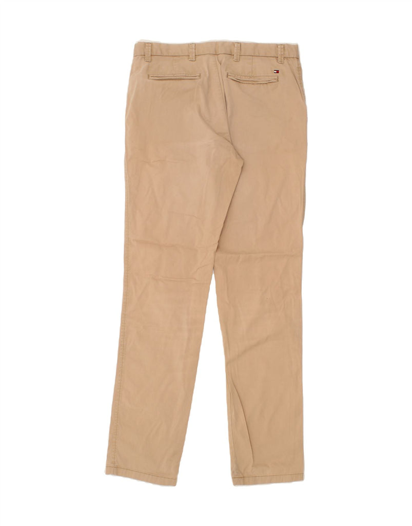 TOMMY HILFIGER Mens Slim Chino Trousers W32 L34  Brown Cotton Vintage Tommy Hilfiger and Second-Hand Tommy Hilfiger from Messina Hembry 