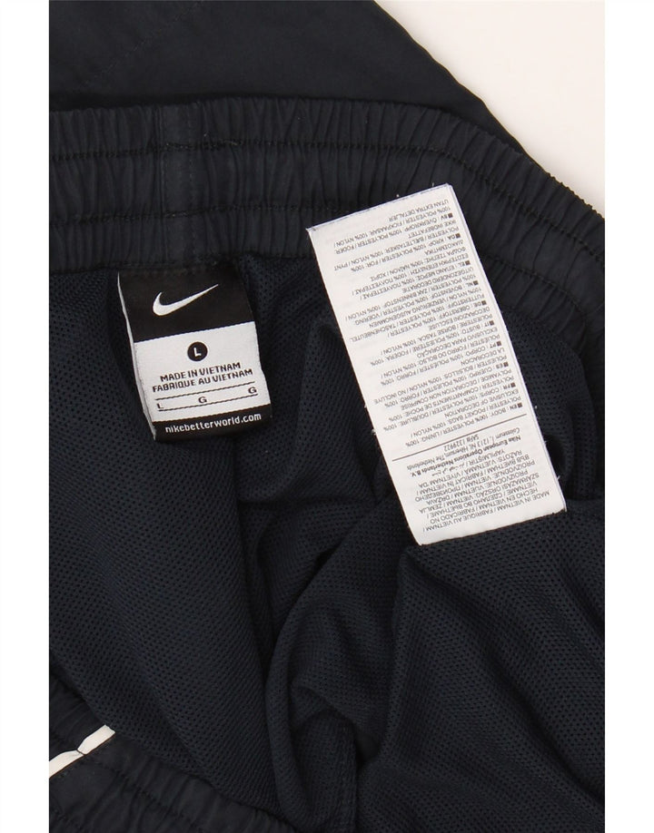 NIKE Mens Graphic Sport Shorts Large Navy Blue Polyester