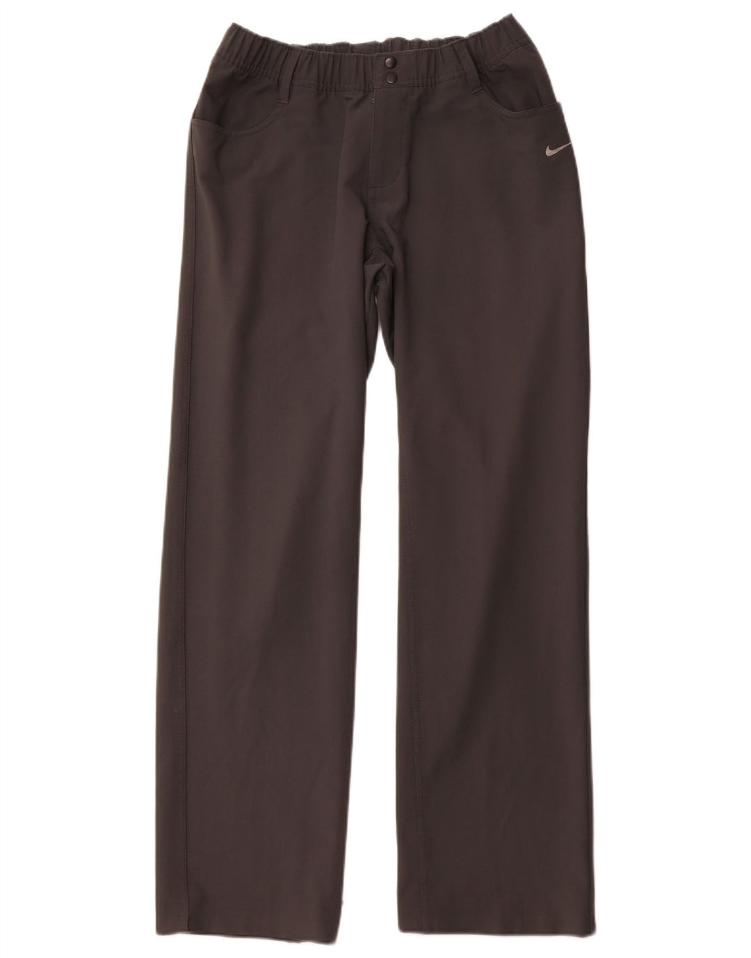 NIKE Mens Dri Fit Straight Casual Trousers Small W27 L31 Grey Polyester