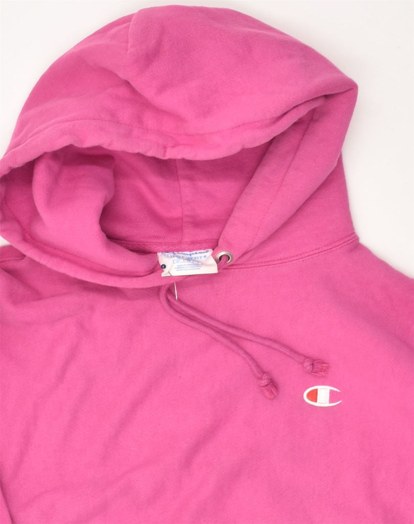 CHAMPION Womens Hoodie Jumper UK 10 Small Pink Cotton | Vintage Champion | Thrift | Second-Hand Champion | Used Clothing | Messina Hembry 