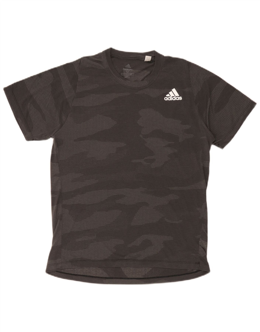 Adidas Mens Climalite T-Shirt Top Medium Grey Camouflage Polyester