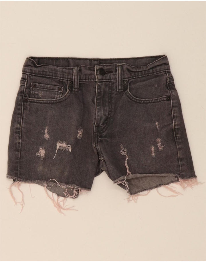 LEVI'S Womens 511 Distressed Denim Shorts W29 Medium Grey Cotton Vintage Levi's and Second-Hand Levi's from Messina Hembry 
