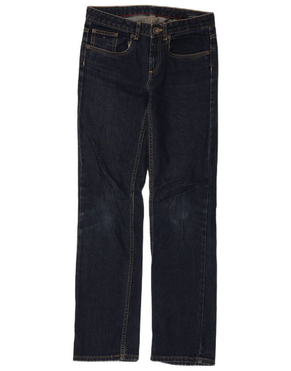 Tommy Hilfiger Boys Straight Jeans 15-16 Years W30 L31 Navy Blue Cotton