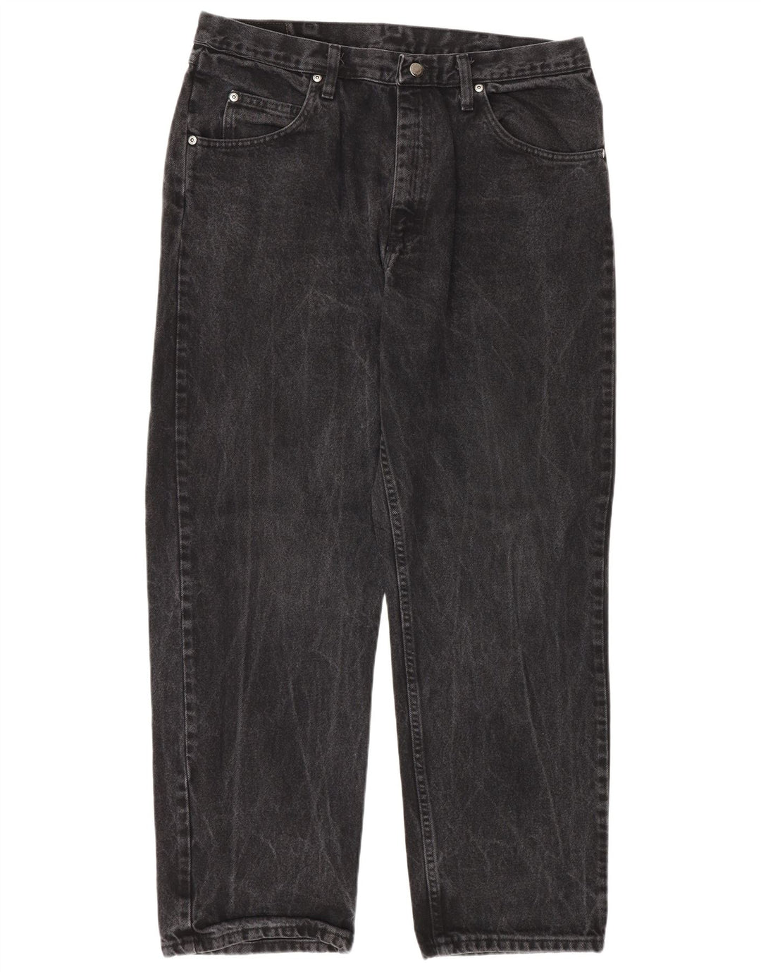 Wrangler Mens Relaxed Fit Straight Jeans W36 L30 Grey Cotton
