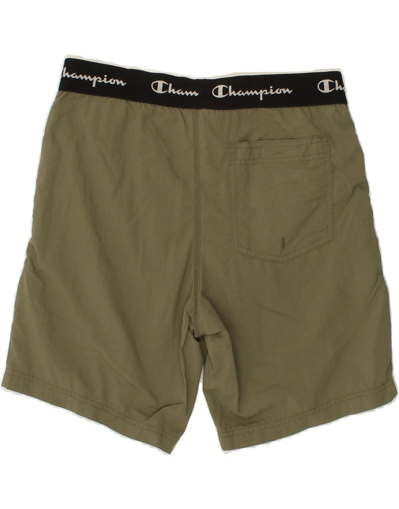 CHAMPION Mens Graphic Sport Shorts Medium Khaki Vintage Champion and Second-Hand Champion from Messina Hembry 