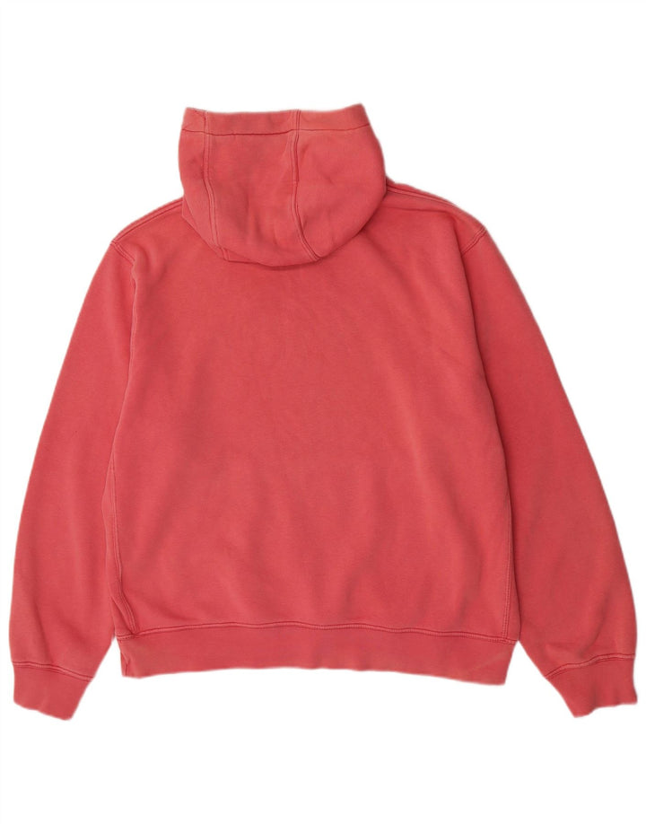 Nike Womens Oversized Hoodie Jumper UK 14 Medium Pink Cotton