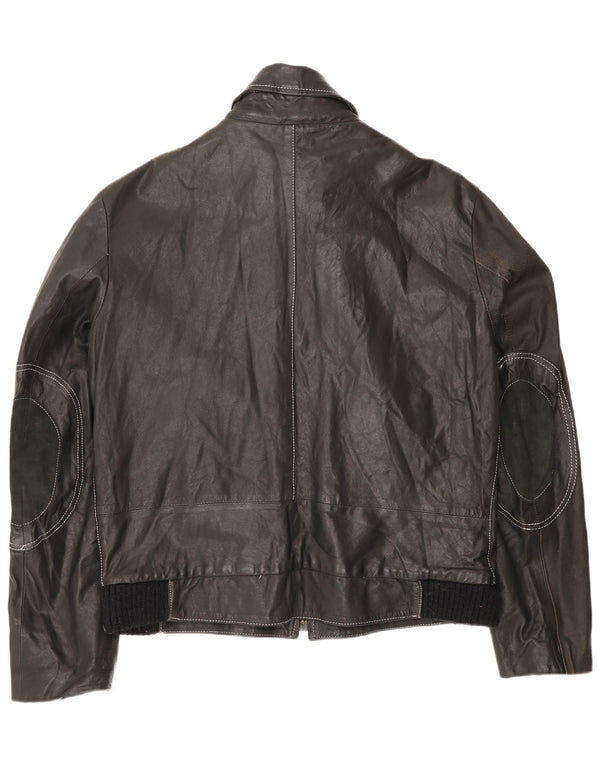 Lavorazione Artigiana Mens Leather Jacket UK 38 Medium Black