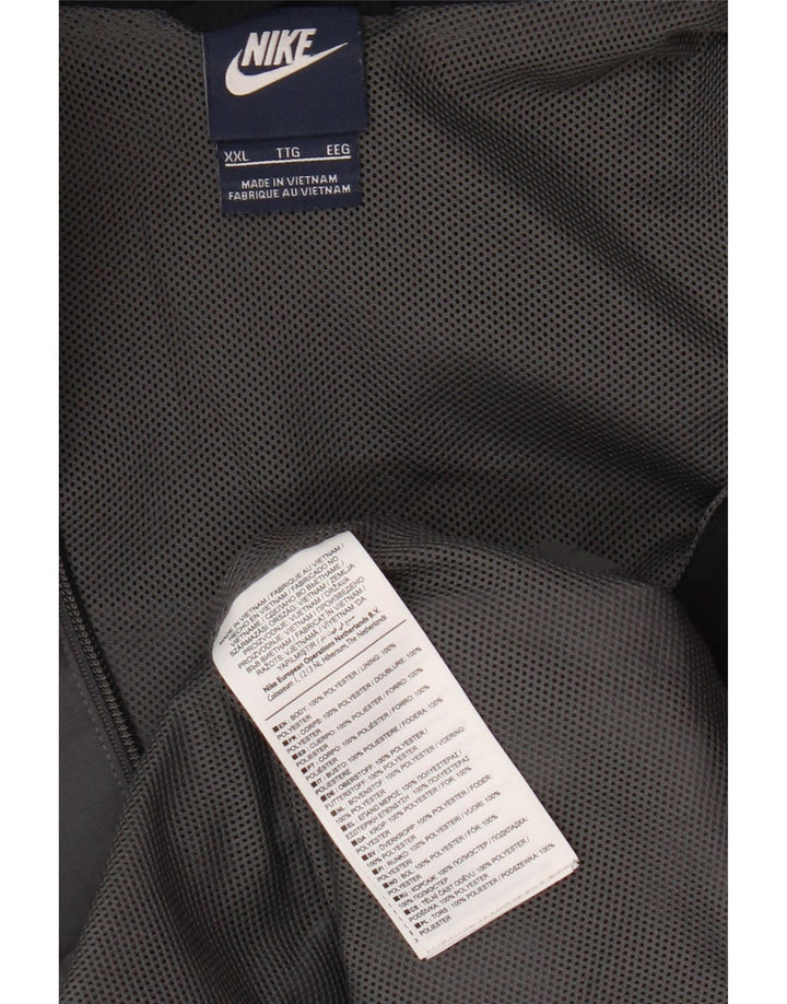 Nike Mens Tracksuit Top Jacket 2XL Grey Colourblock Polyester