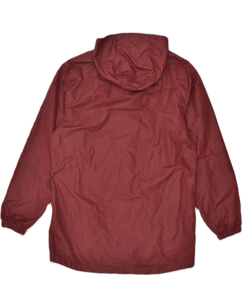 ELLESSE Womens Hooded Anorak Jacket UK 14 Medium Burgundy Polyester | Vintage Ellesse | Thrift | Second-Hand Ellesse | Used Clothing | Messina Hembry 