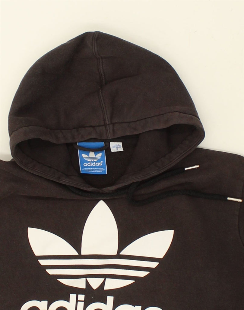 ADIDAS Mens Graphic Hoodie Jumper Small Black Cotton | Vintage Adidas | Thrift | Second-Hand Adidas | Used Clothing | Messina Hembry 