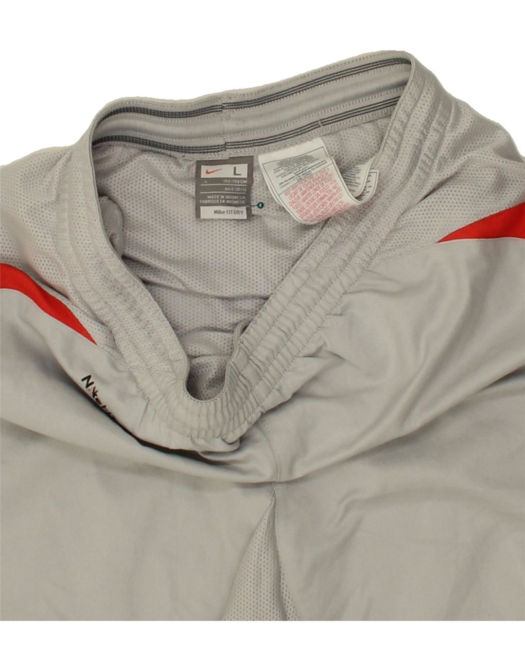 NIKE Boys Graphic Sport Shorts 12-13 Years Large  Grey Polyester Vintage Nike and Second-Hand Nike from Messina Hembry 