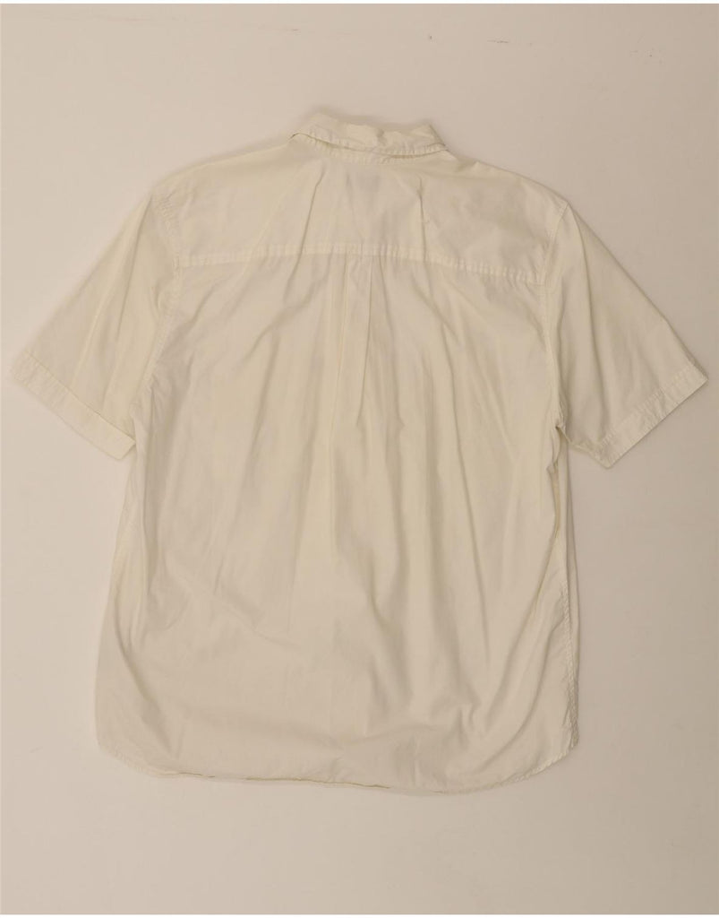 LEVI'S Mens Short Sleeve Shirt XL Off White Cotton Vintage Levi's and Second-Hand Levi's from Messina Hembry 