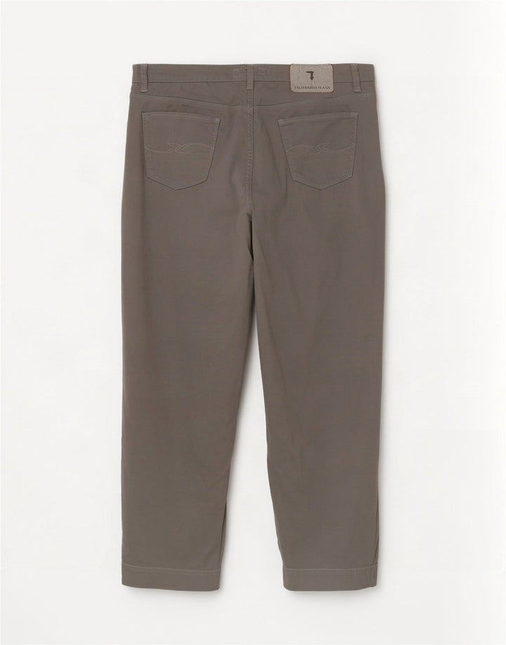 Trussardi Womens Cropped Trousers W34 L24 Grey