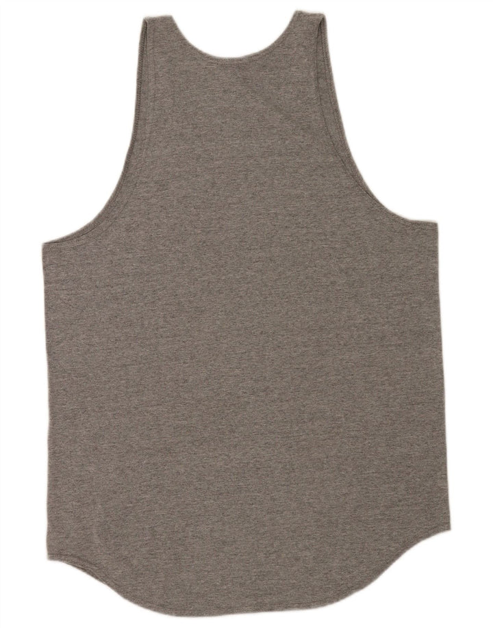 Russell Athletic Mens Graphic Vest Top XL Grey Polyester