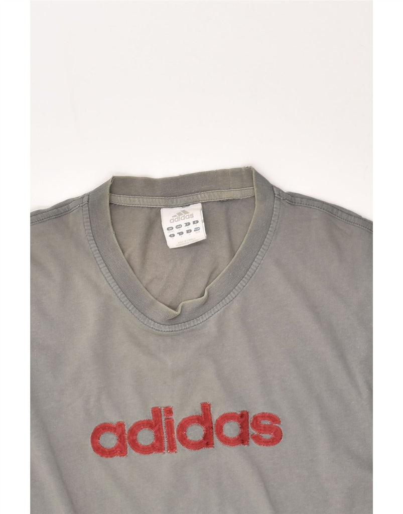 ADIDAS Mens Graphic T-Shirt Top Size 40/42 Medium Grey Cotton | Vintage Adidas | Thrift | Second-Hand Adidas | Used Clothing | Messina Hembry 