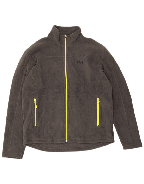 Helly Hansen Mens Fleece Jacket UK 40 Large Grey Polyester