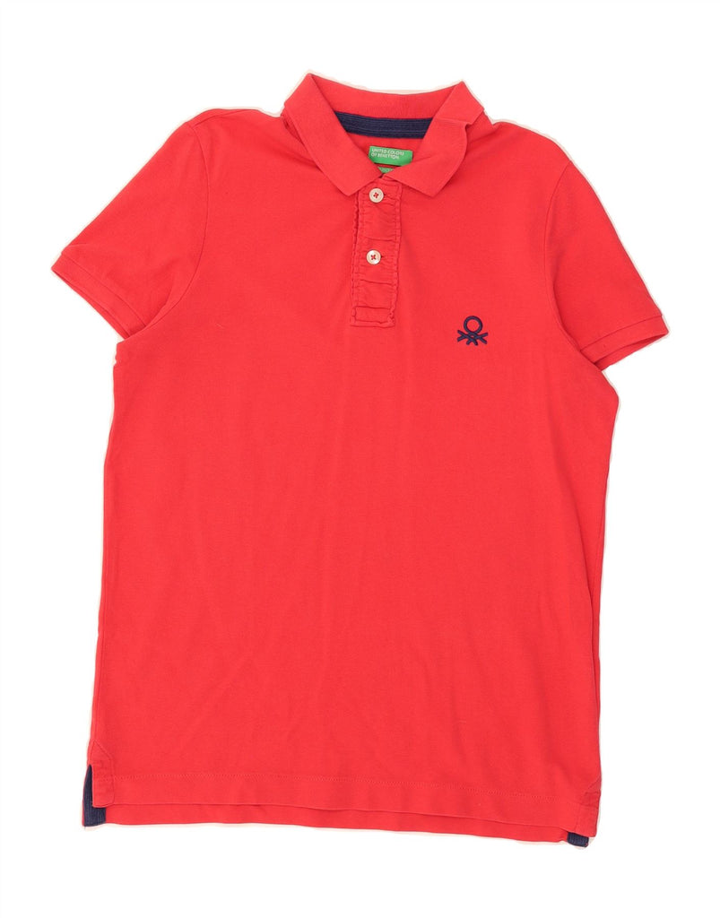 BENETTON Mens Muscle Polo Shirt Large Red Cotton Vintage Benetton and Second-Hand Benetton from Messina Hembry 