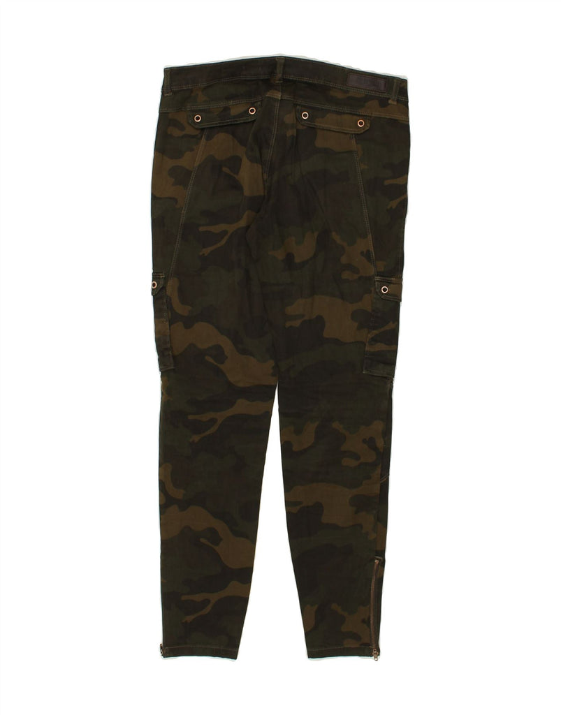 ZARA Womens Slim Cargo Trousers EU 40 Medium W30 L29 Khaki Camouflage Vintage Zara and Second-Hand Zara from Messina Hembry 