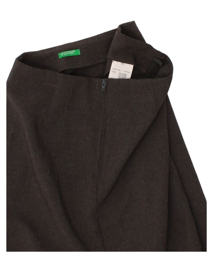 BENETTON Womens Pencil Skirt IT 42 Medium W28  Grey Polyester Vintage Benetton and Second-Hand Benetton from Messina Hembry 