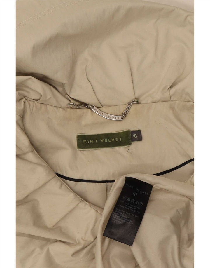 MINT VELVET Womens Oversized Parka Jacket UK 10 Small Beige Polyester