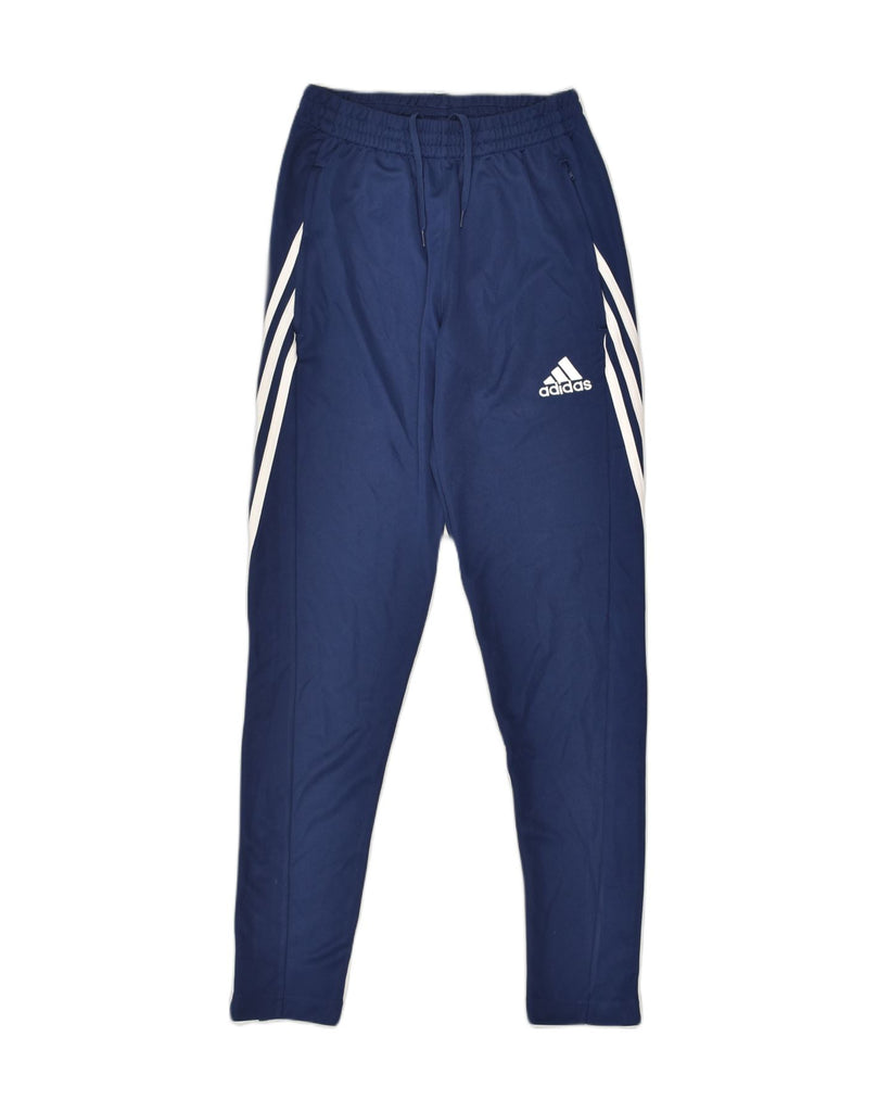 ADIDAS Mens Tracksuit Trousers XS Navy Blue Polyester | Vintage Adidas | Thrift | Second-Hand Adidas | Used Clothing | Messina Hembry 