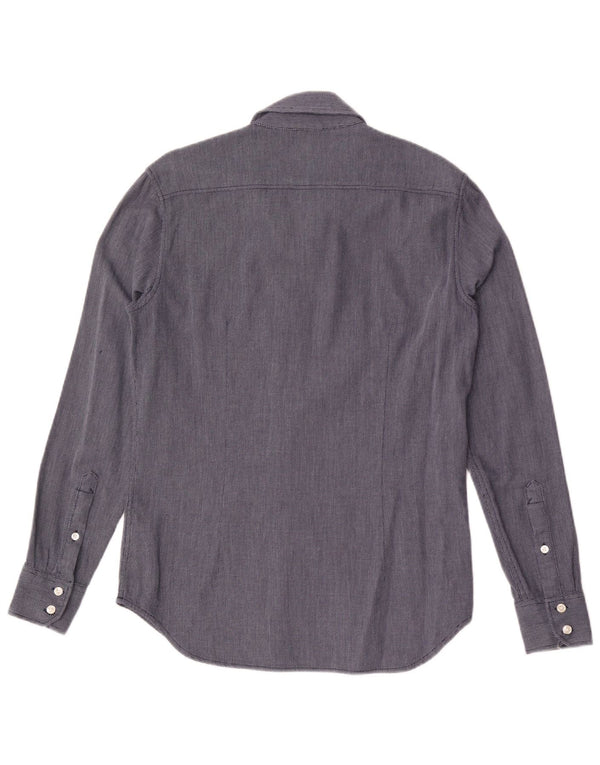 G-Star Mens Shirt Medium Navy Blue Geometric Cotton