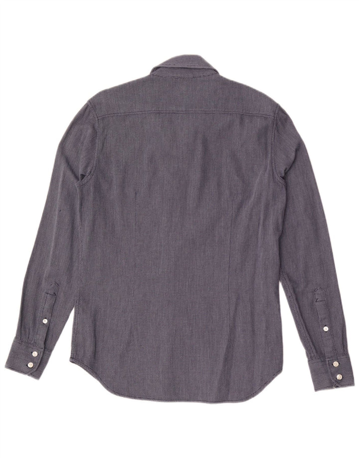 G-Star Mens Shirt Medium Navy Blue Geometric Cotton