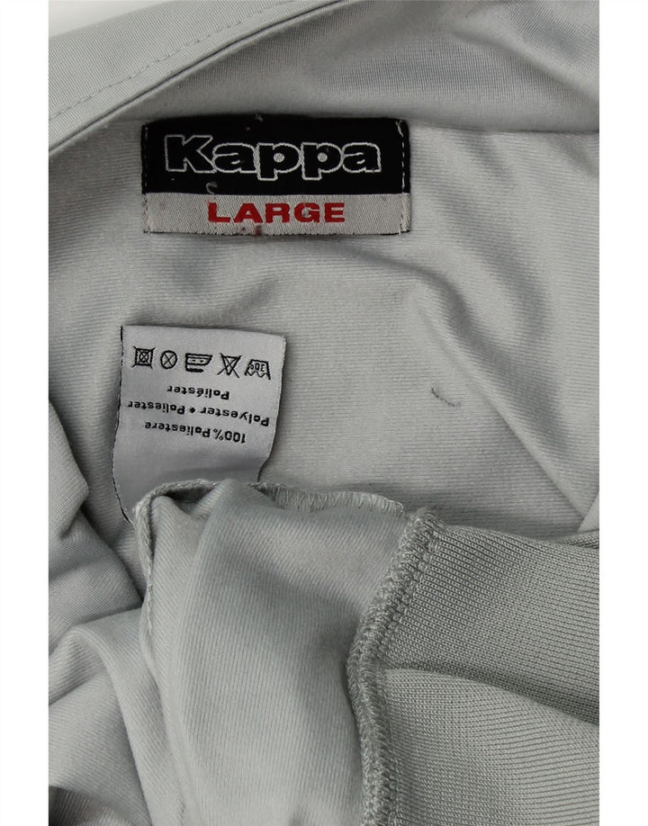 KAPPA Mens Tracksuit Top Jacket Large Grey Polyester Vintage Kappa and Second-Hand Kappa from Messina Hembry 