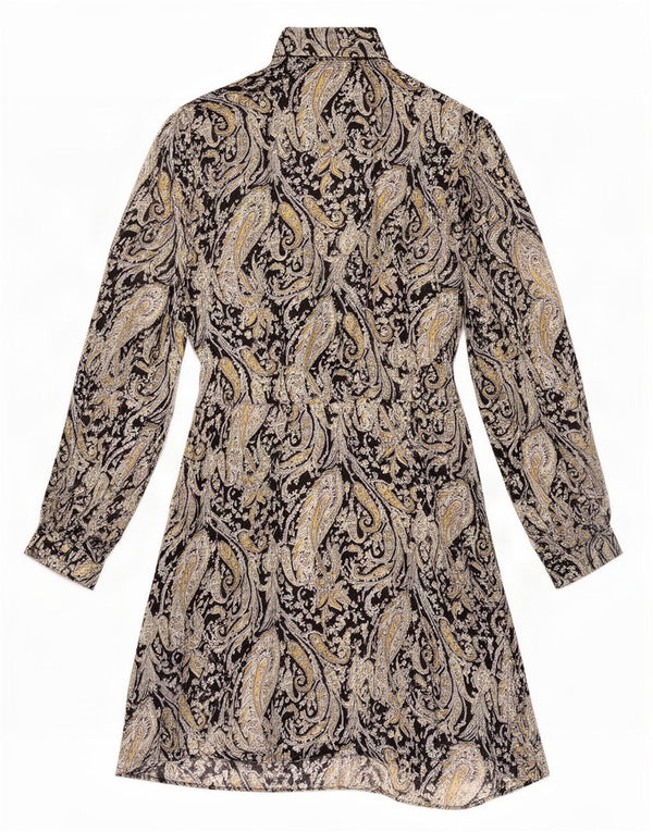 Lipsy Womens Long Sleeve A-Line Dress UK 8 Small Multicoloured Paisley
