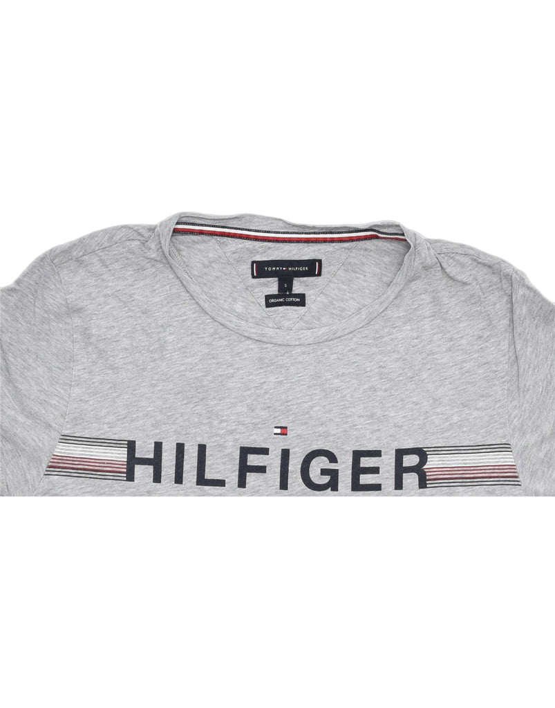 TOMMY HILFIGER Mens Graphic T-Shirt Top Small Grey Cotton | Vintage | Thrift | Second-Hand | Used Clothing | Messina Hembry 