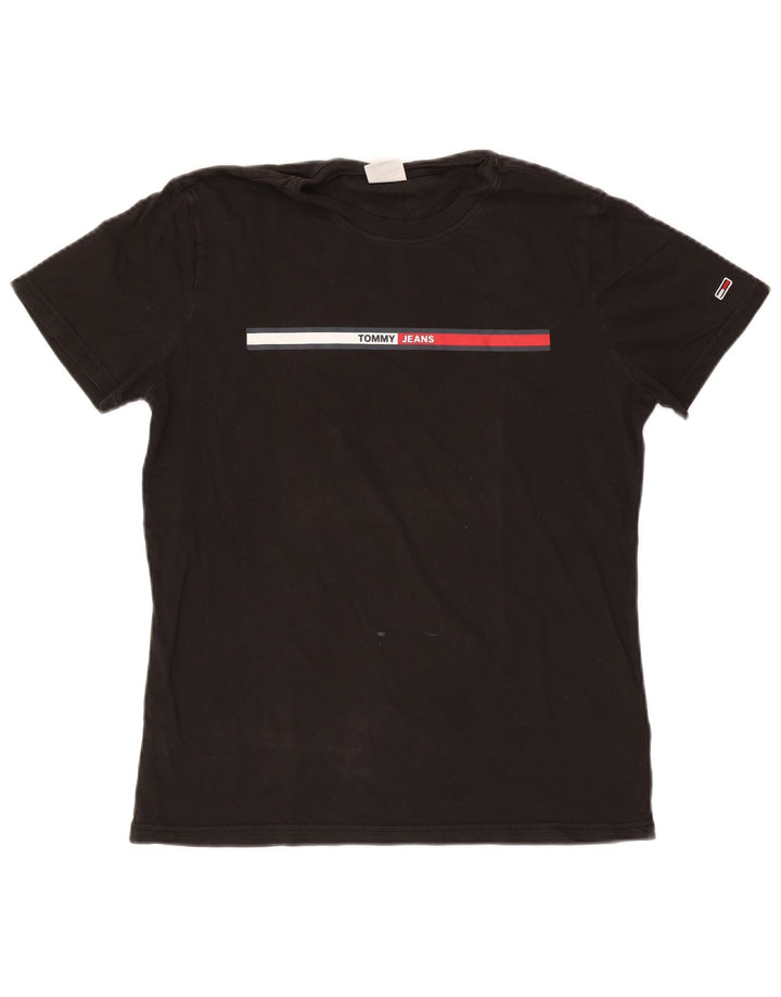 Tommy Hilfiger Mens T-Shirt Top Medium Black