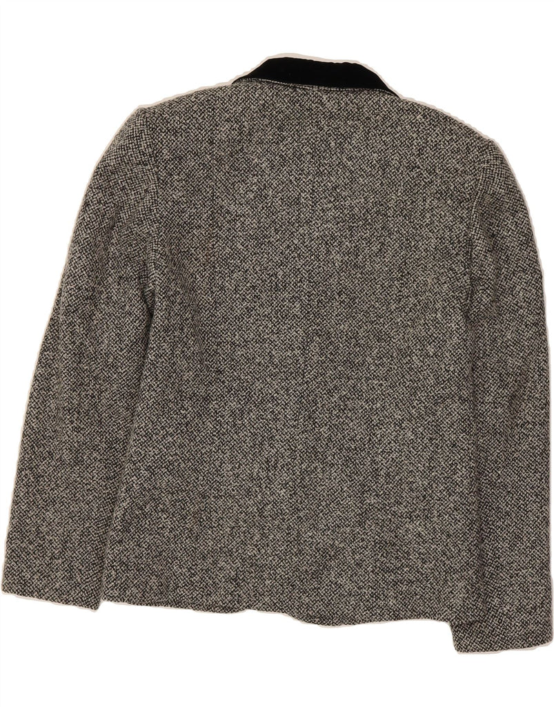LUISA SPAGNOLI Womens 3 Button Blazer Jacket IT 44 Medium Grey Colourblock Vintage Luisa Spagnoli and Second-Hand Luisa Spagnoli from Messina Hembry 