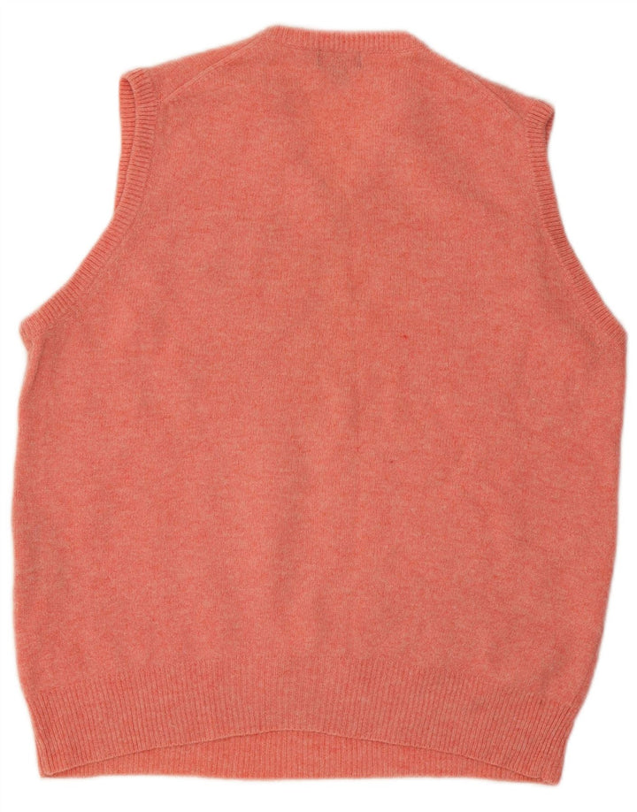 Gant Mens Vest Tank Top Large Pink Wool