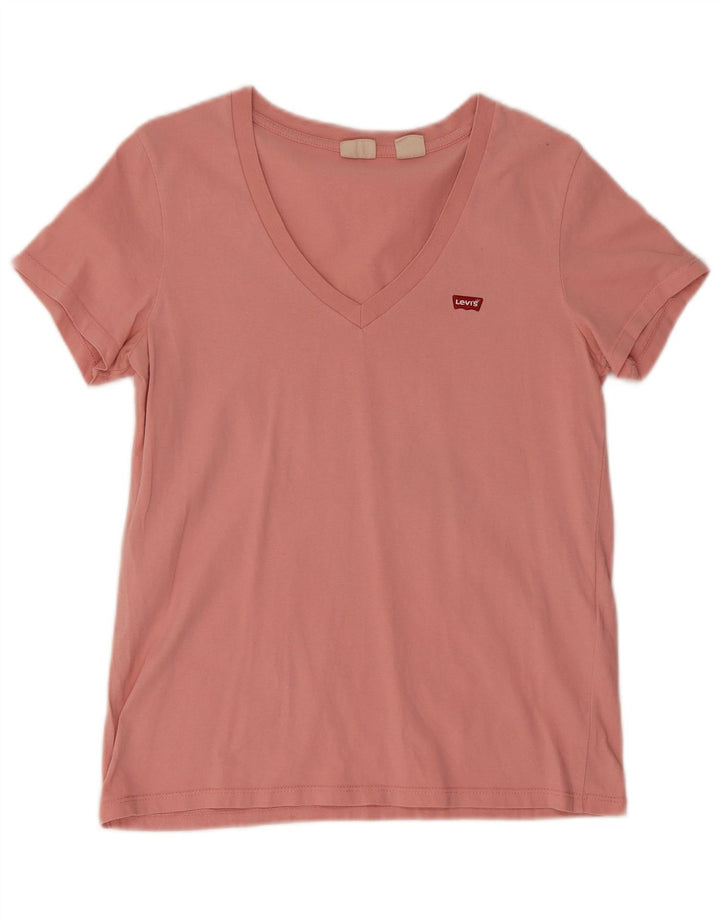 Levi's Womens T-Shirt Top UK 10 Small Pink Cotton