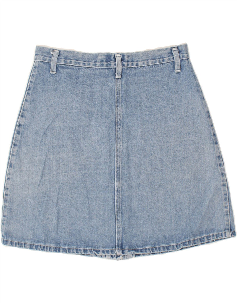 VINTAGE Womens Denim A-Line Skirt UK 14 Large W30 Blue Cotton | Vintage Vintage | Thrift | Second-Hand Vintage | Used Clothing | Messina Hembry 